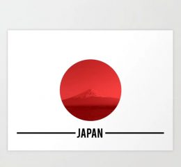 japanese-flag-mount-fuji-japan-prints